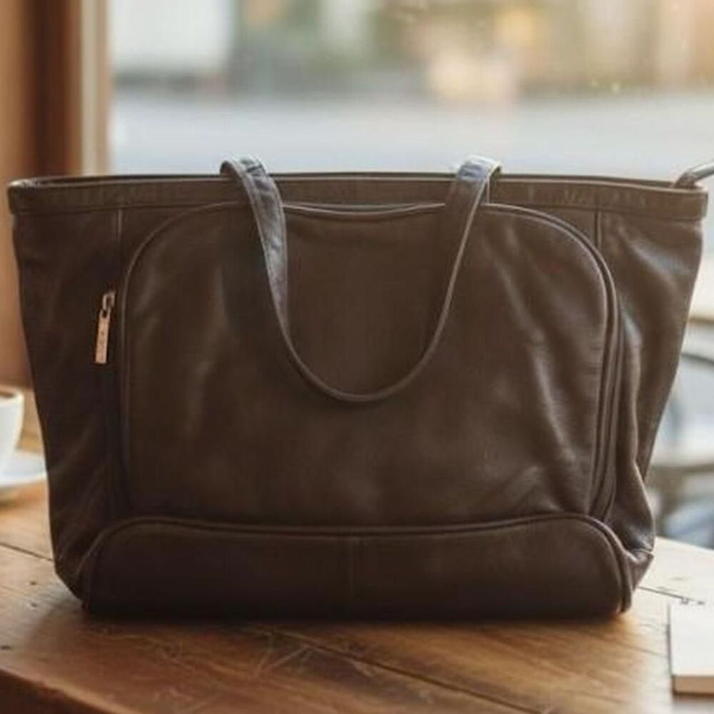 American-leather-co Women's Brown and Grey Bag